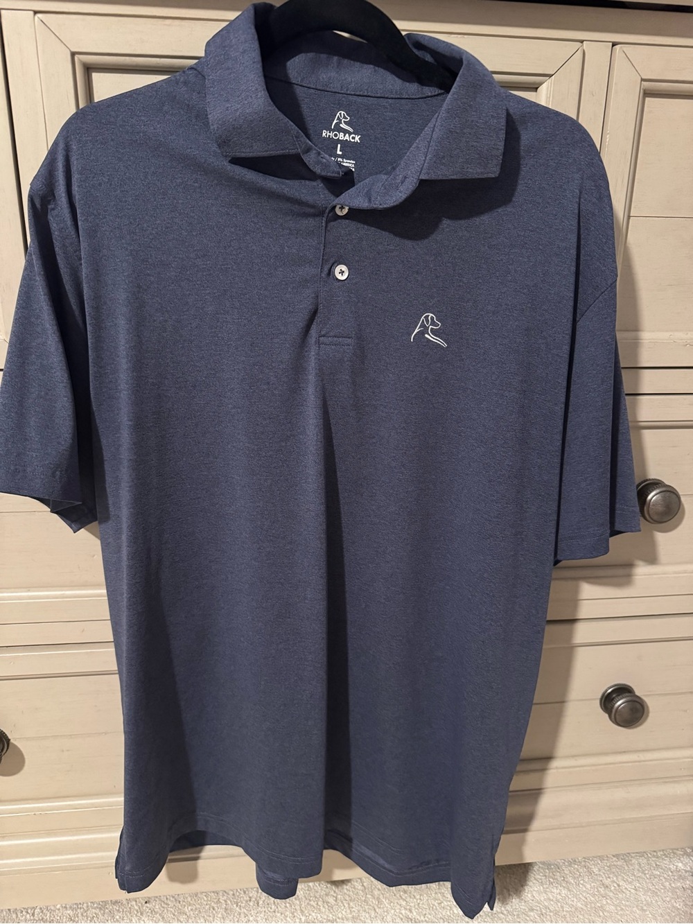 Rhoback Men's Polo - Heather Navy